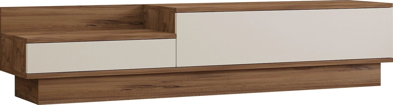 Komodë TV Hanah Home, Barko, ngjyrë pishë Atlantike dhe e bardhë