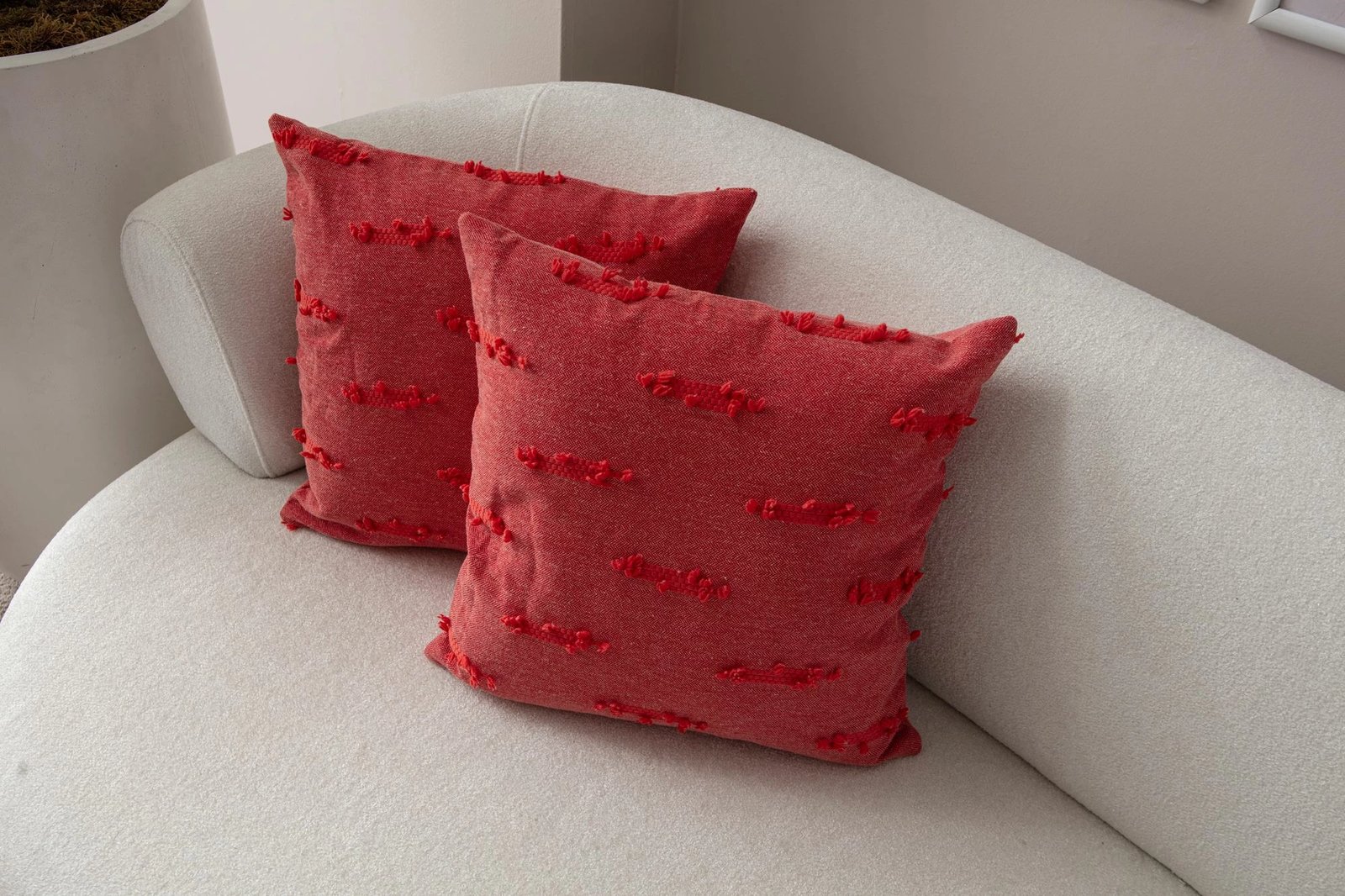 Set mbulesash jastëku (2 copë), Evila Originals, Tuffet, e kuqe v6