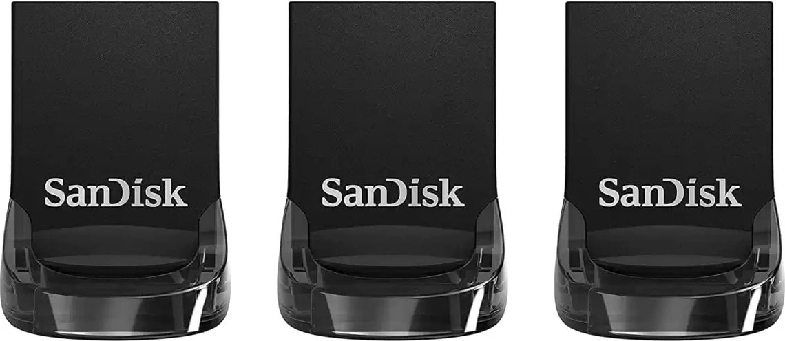 USB flash SanDisk Ultra Fit 32GB, USB 3.2, 130MB/s, i zi, 3 copë