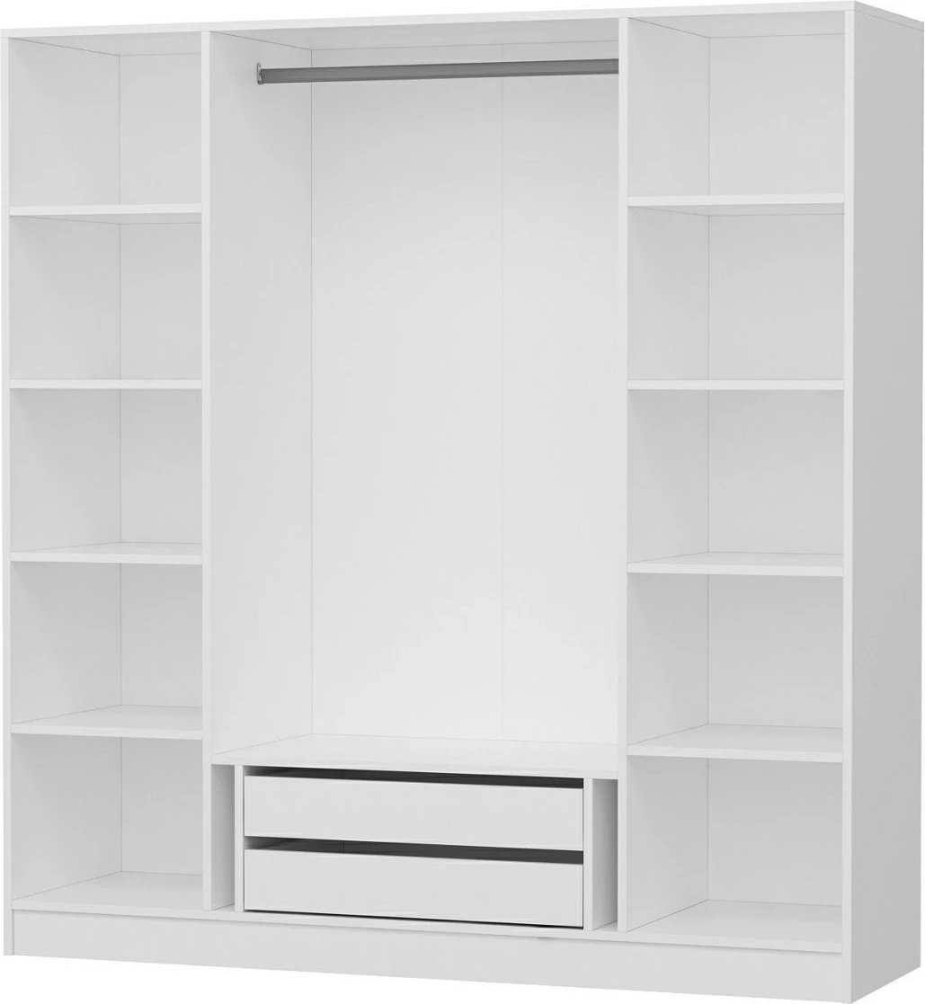 Dollap për rroba, ngjyrë e bardhë, Skye Decor, Kale - 4017, 180x190x52 cm