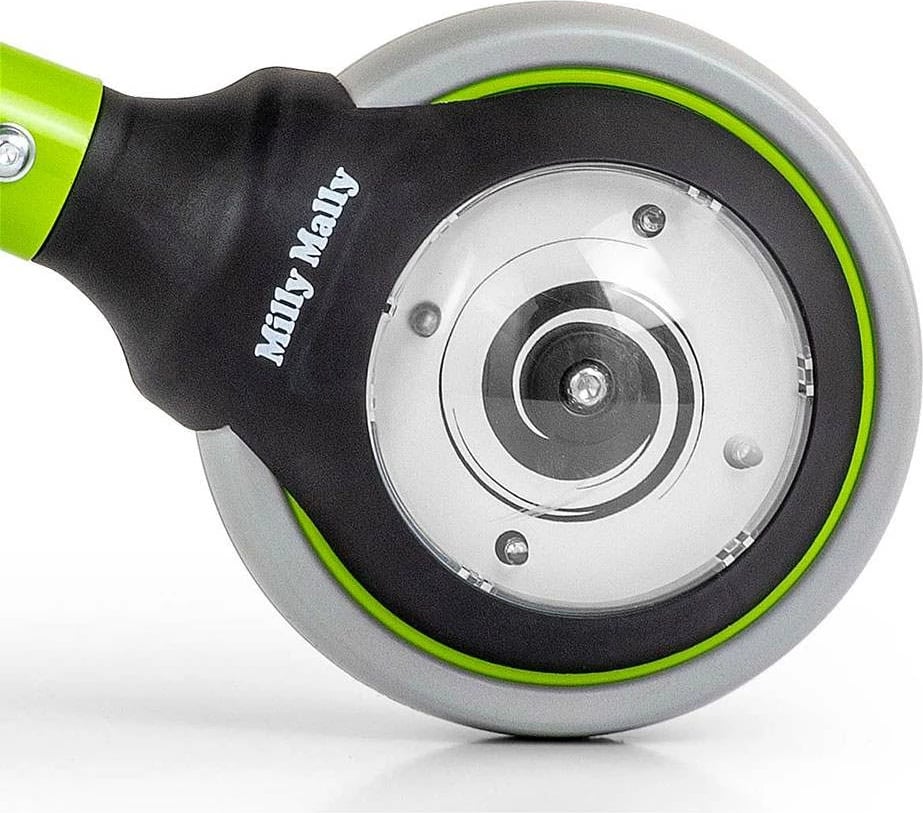Biçikletë pa pedale për fëmijë, Milly Mally Micro Plus Frog, rrota 6", 18–36 muaj, ngarkesë 25 kg, jeshile