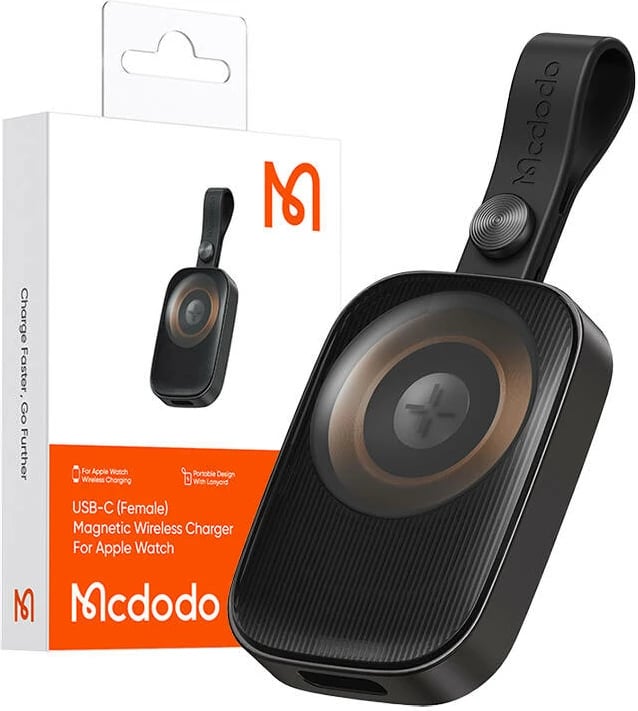 Karikues magnetik Mcdodo CH-4991 për Apple Watch, USB-C, i zi