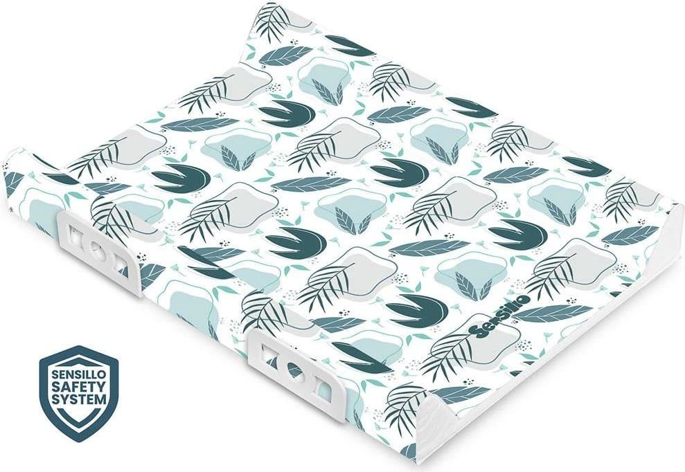 Jastëk ndërrimi bebe, Sensillo, Garden Palms Safety System, 49x70 cm, gri