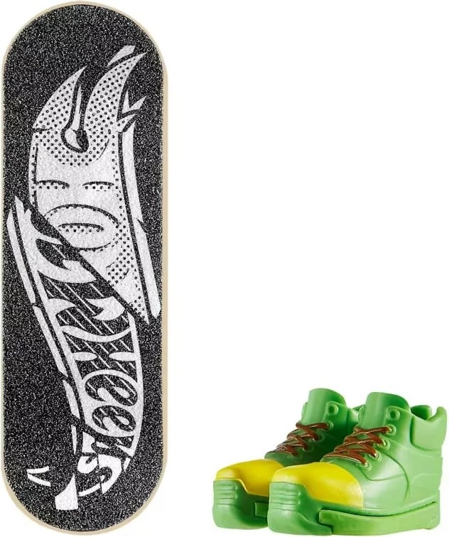 Fingerboard Hot Wheels Skate Trickster me këpucë gishti, shumëngjyrëshe