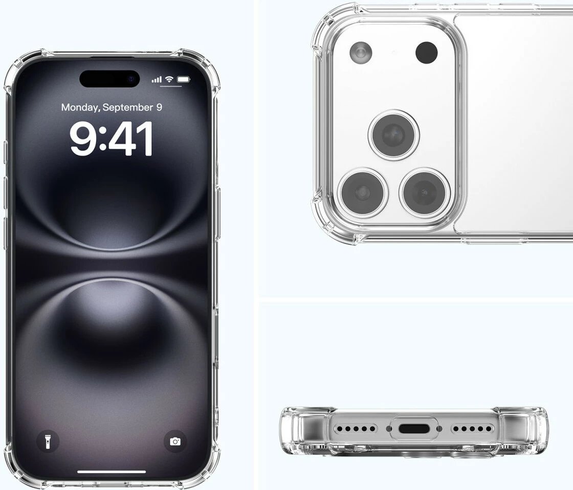 Mbështjellës 4smarts Hybrid Case Ibiza për iPhone 17 Pro transparent