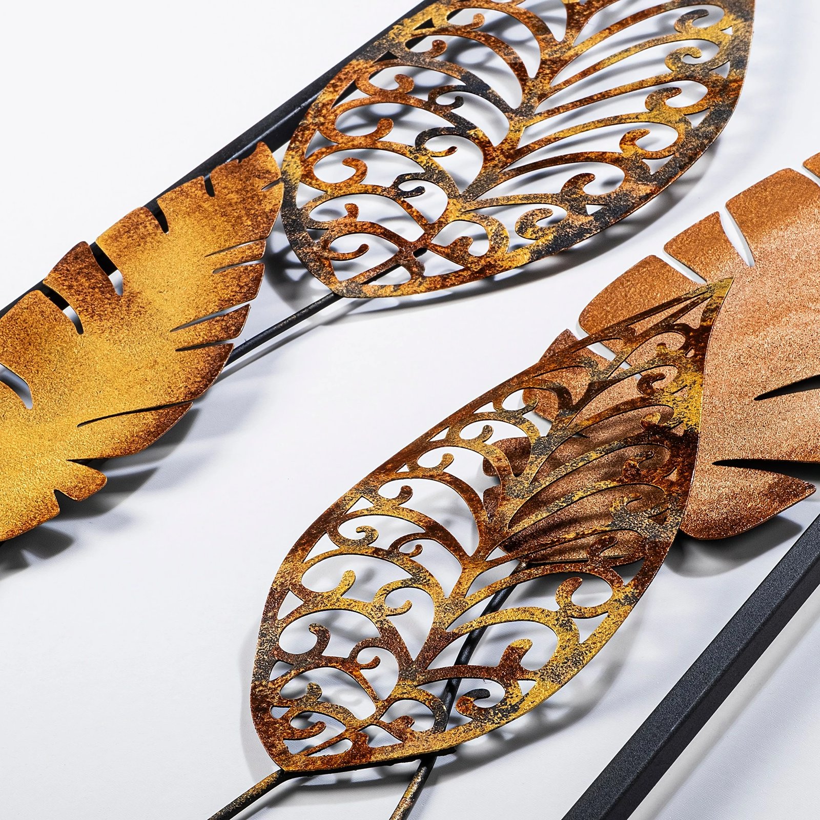 Aksesor dekorativ metalik për mur, Wallity, Nezgep 2, shumëngjyrësh, 32x90cm