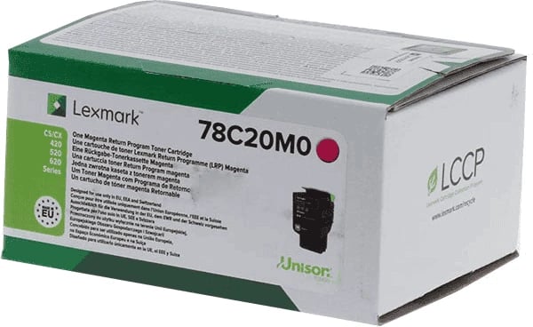 Toner Lexmark 78C20M0, rendiment 1400 faqe, Magenta