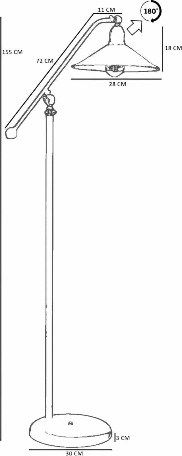 Llambë dyshemeje, ngjyrë gri, Opviq, 8959-10