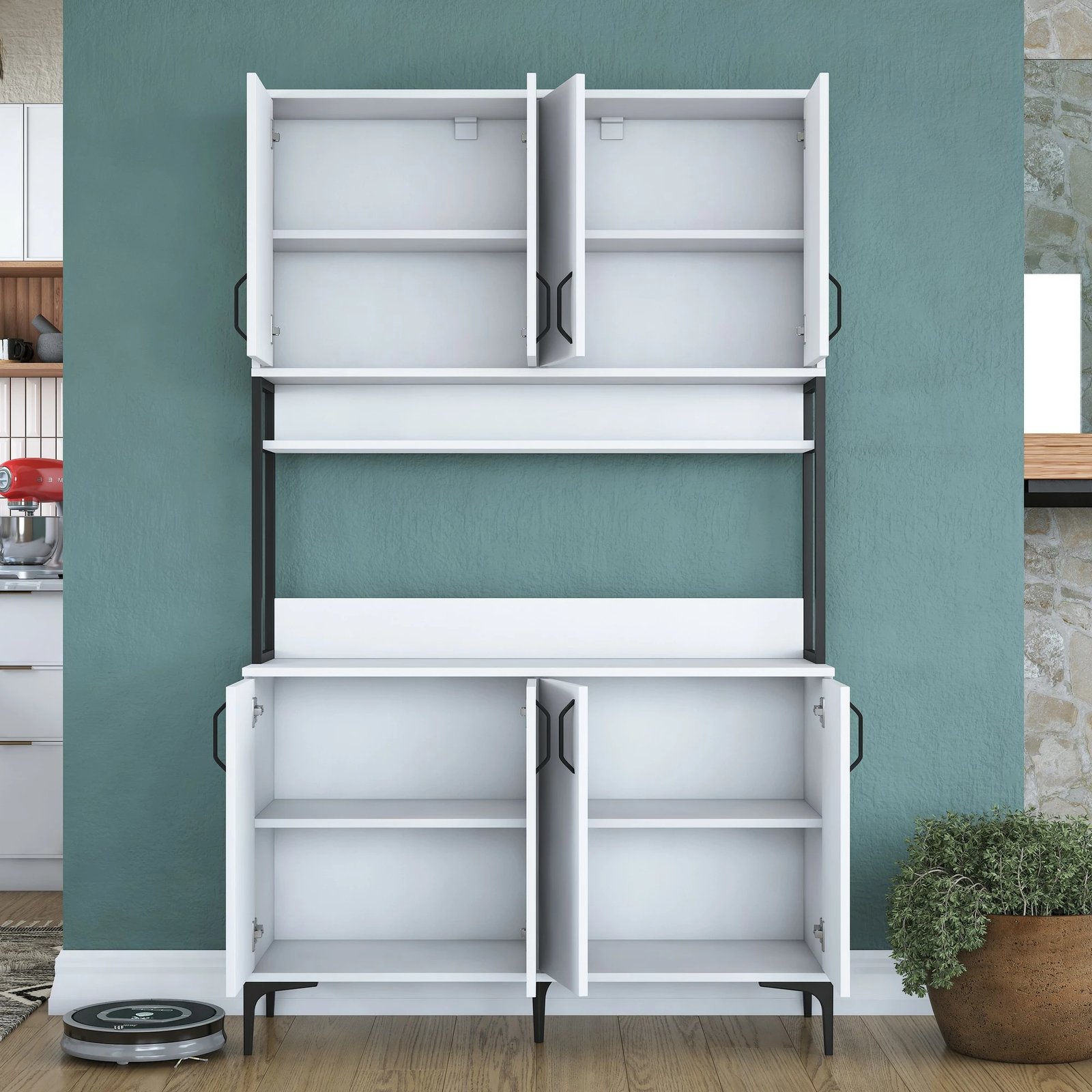 Dollap multifunksional, ngjyrë e bardhë, Skye Decor, JE173 - 3287