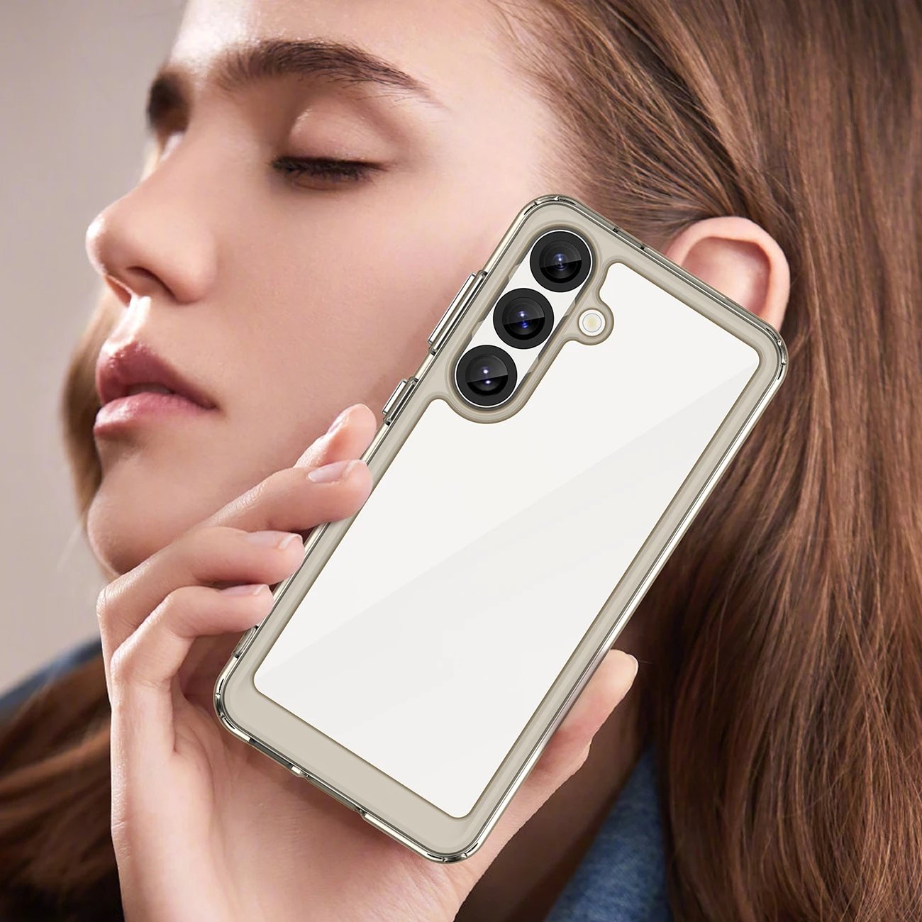 Mbështjellës Hurtel Outer Space Case për iPhone 16e, gjysmë-transparent, i zi