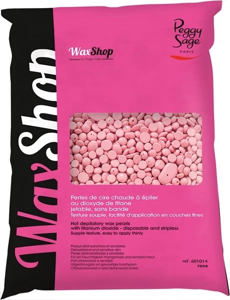 Dyll i nxehtë për depilim për femra Peggy Sage Wax Shop Hot Wax Pearls Rose, 800g