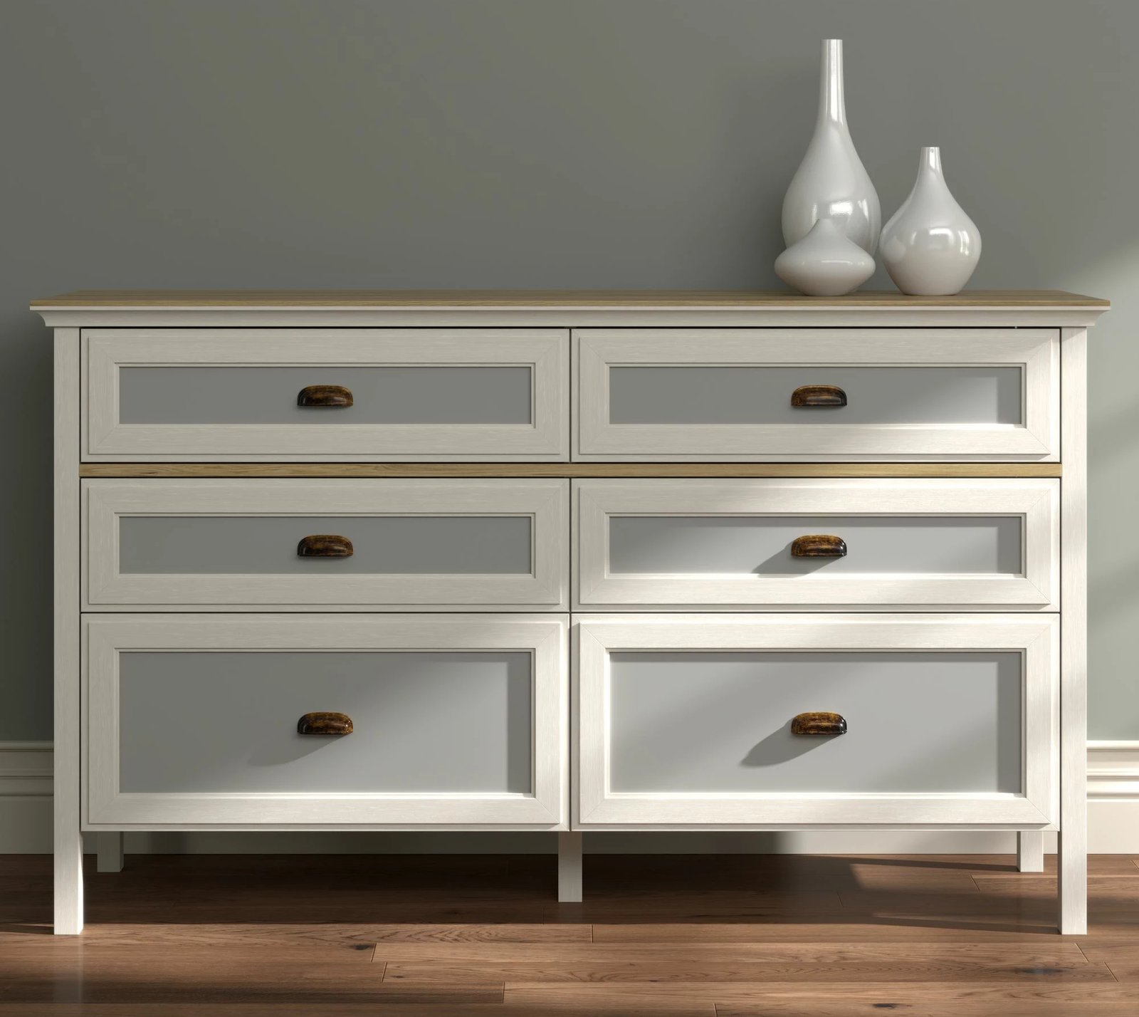 Komodë Skye Decor, FRN-21014, krem, lis, gri