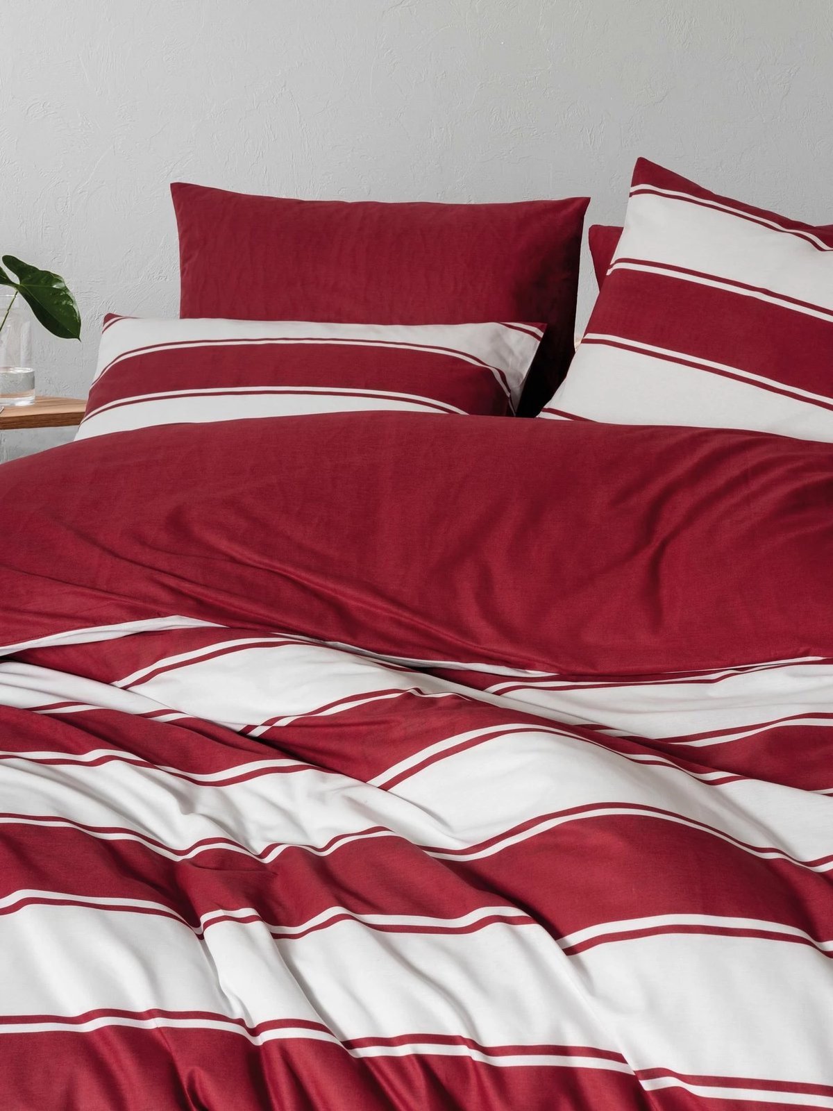 Set mbulesë jorgan XXL njësh, ngjyrë e kuqe dhe e bardhë, L'essentiel, Jolly