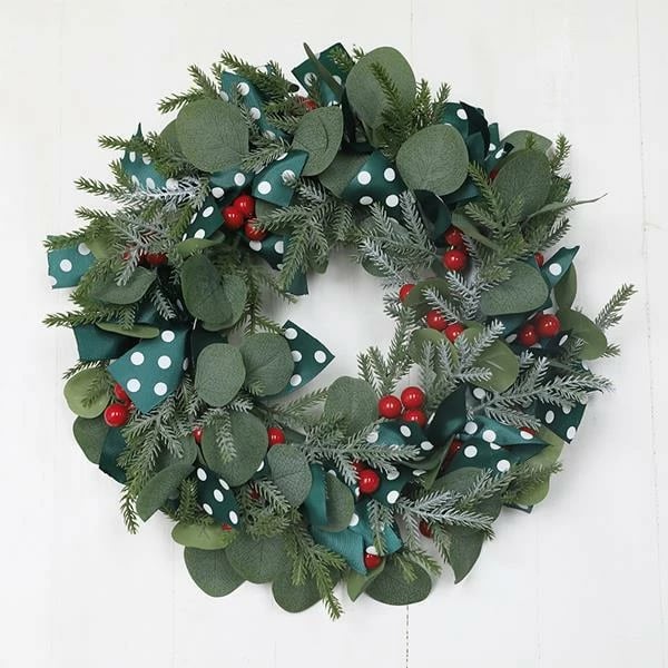 Kurorë Krishtlindjesh NEXT me dekorime, Ø40cm, Jeshile