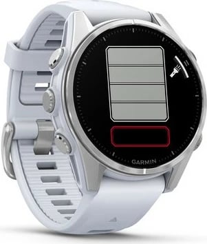 Smartwatch Garmin Fenix 8, 32GB, AMOLED, GPS, Wi-Fi, rrip silikon i bardhë