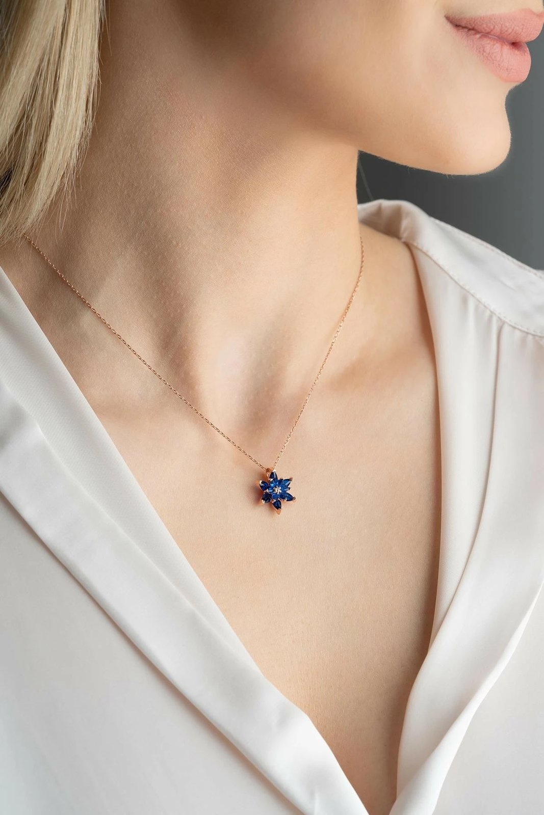 Varëse argjendi e hollë, ngjyrë rozë ari dhe kaltër navy, Jumeon, NRZ999362