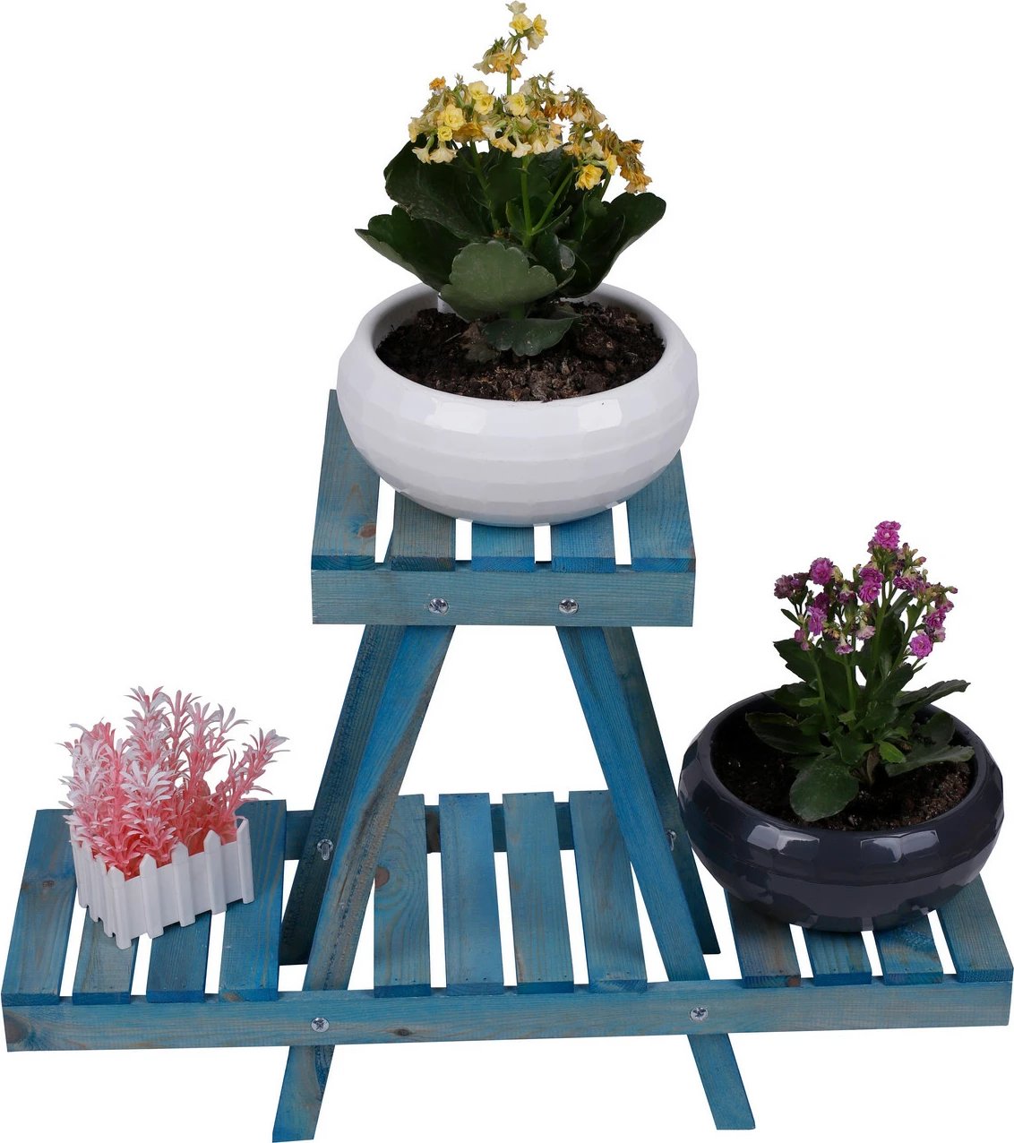 Jardiniere Aberto Design, ngjyrë blu, 212-M