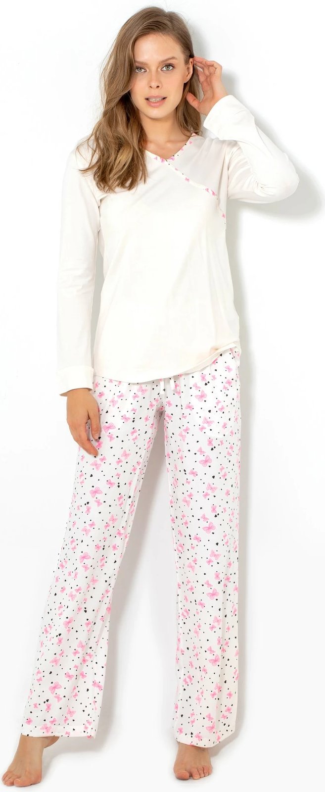 Set pizhamash për gra, Jumeon, 002-000262, ecru