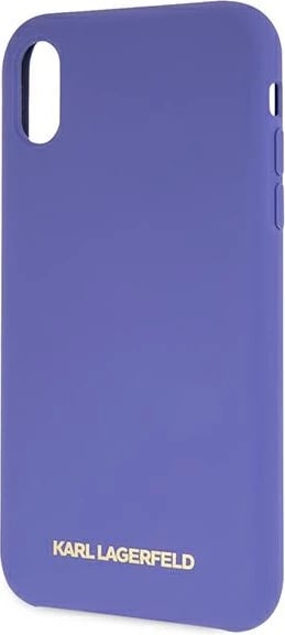 Mbështjellës Karl Lagerfeld për iPhone XR, silikon, vjollcë