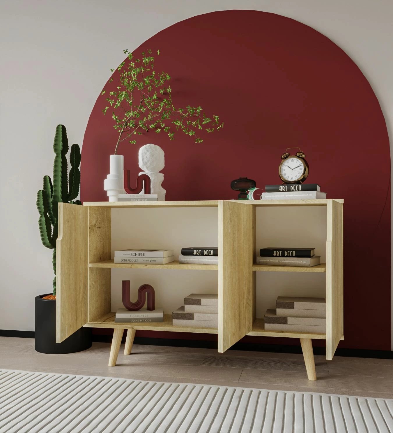 Konsol Skye Decor Verona 120, ngjyrë lisi Sapphire