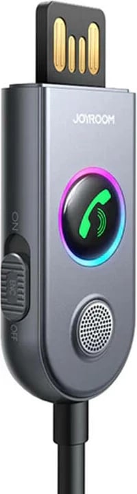 Receiver Joyroom JR-CB6 për makinë, Bluetooth 5.3, mikrofon me ENC, gri e errët