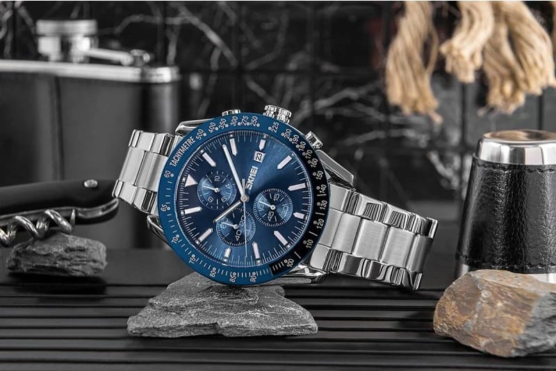 Orë dore për meshkuj Skmei, argjendtë