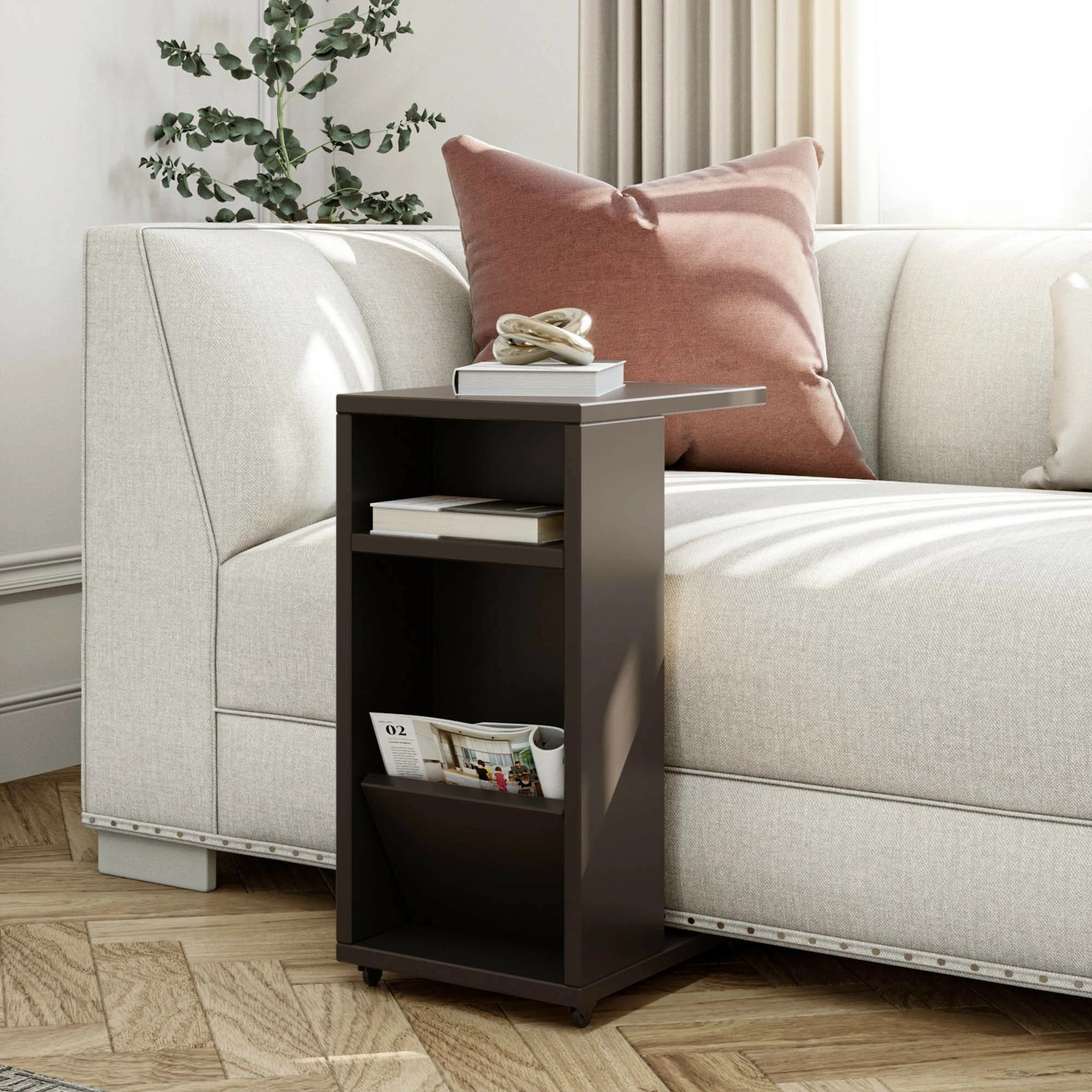 Tavolinë anësore Hanah Home, Filinta, ngjyrë antracit