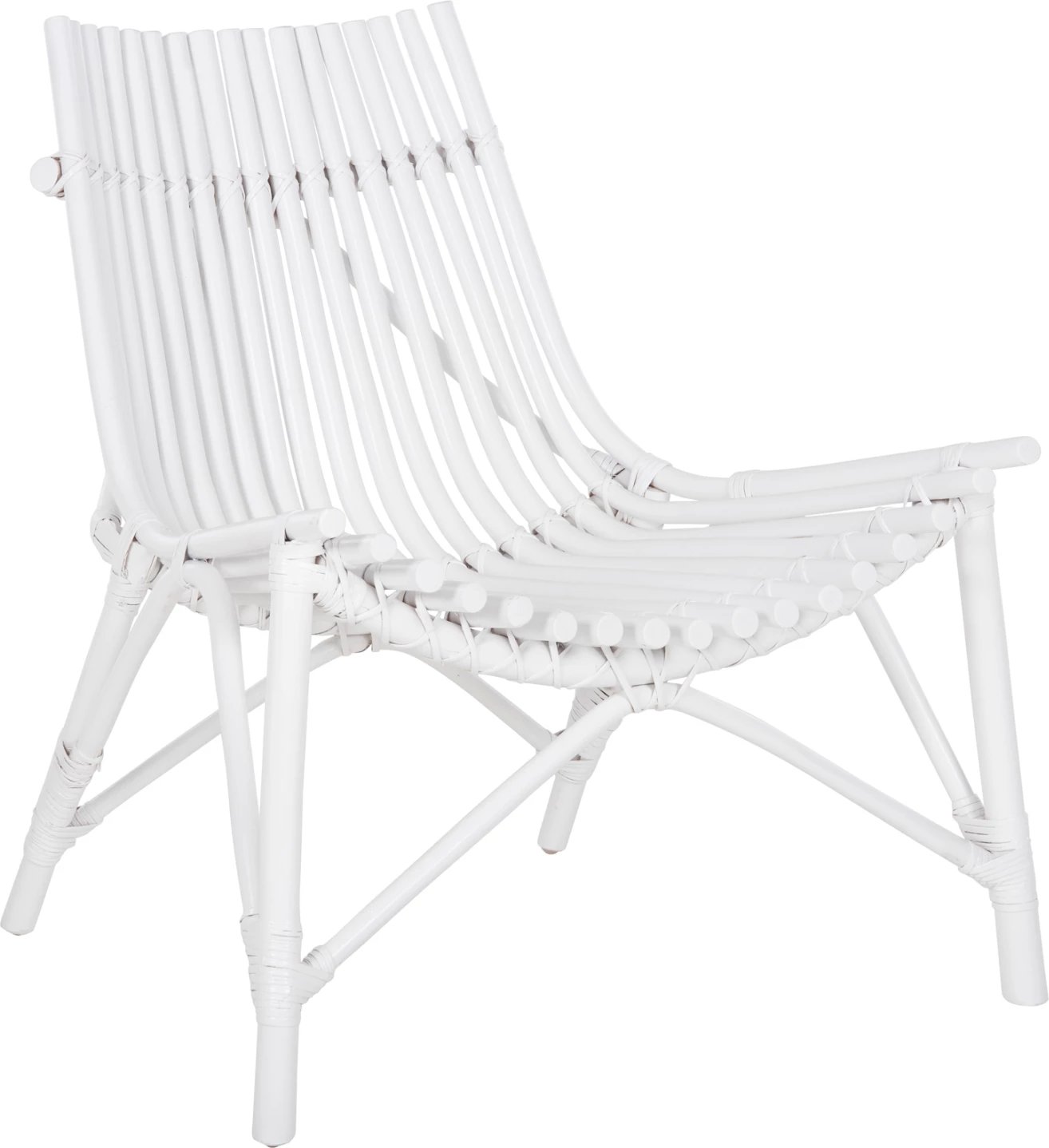 Karrige për jashtë CELLION FH9812.03, shkopinj rattan, ngjyrë e bardhë, 76x72x83H cm