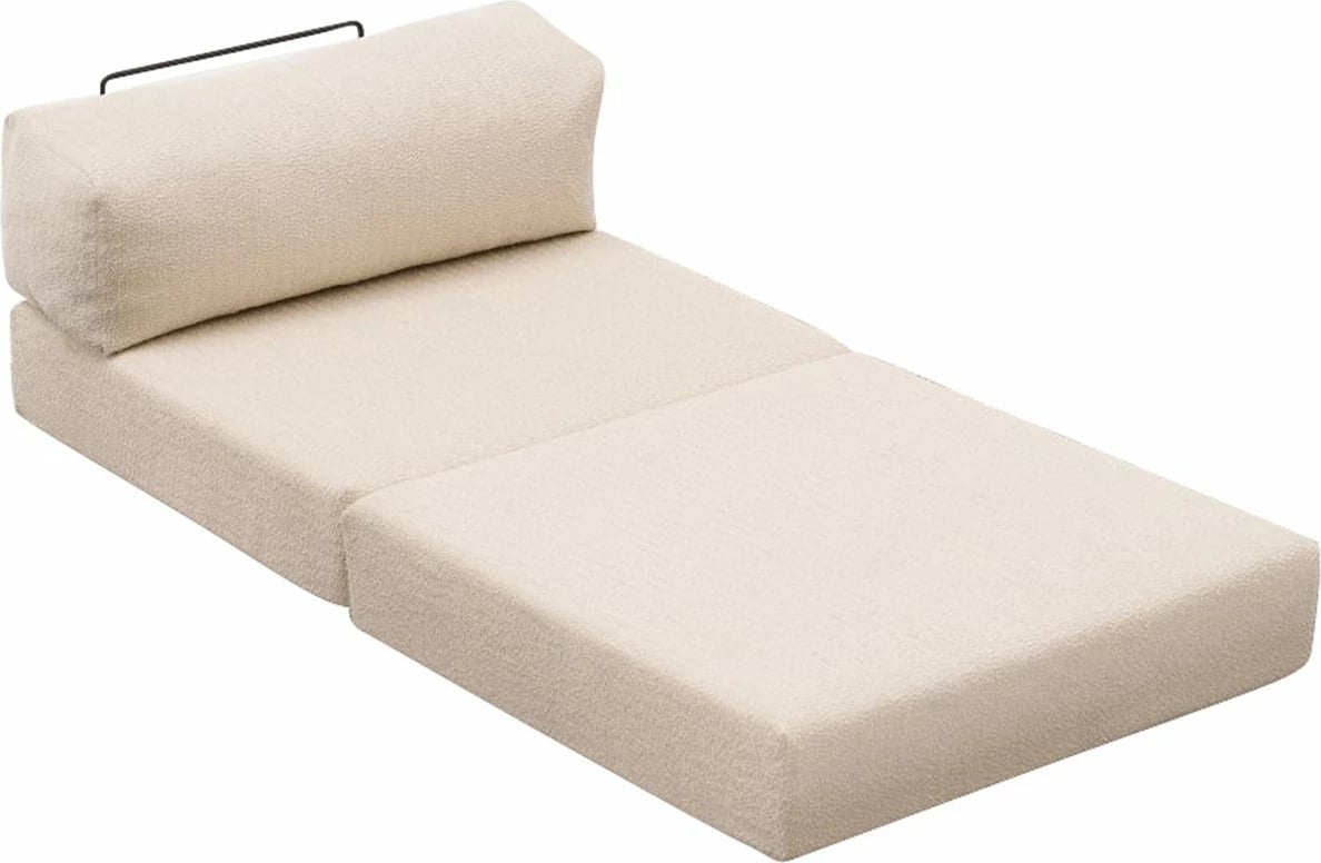 Karrige divan një vendës, stof shenil krem, Comfort