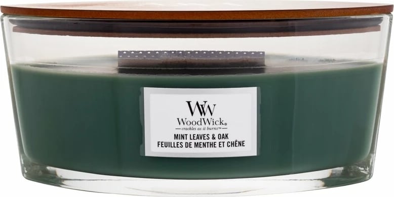 Qiri aromatik WoodWick Mint Leaves & Oak 453.6g