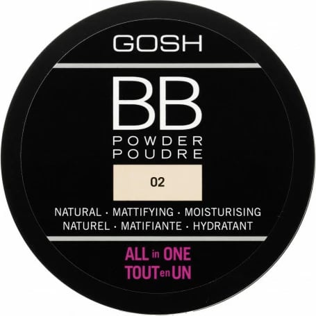 Pudër kompakte BB Gosh 02 Sand 6.5g