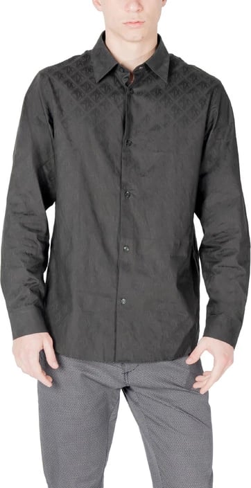 Këmishë për meshkuj Armani Exchange, e zezë