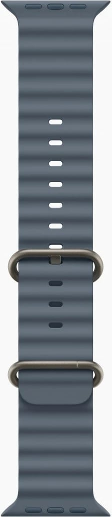 Smartwatch Apple Watch Ultra 3, 49mm, titani natyral, rrip Ocean kaltër e errët, GPS + Cellular