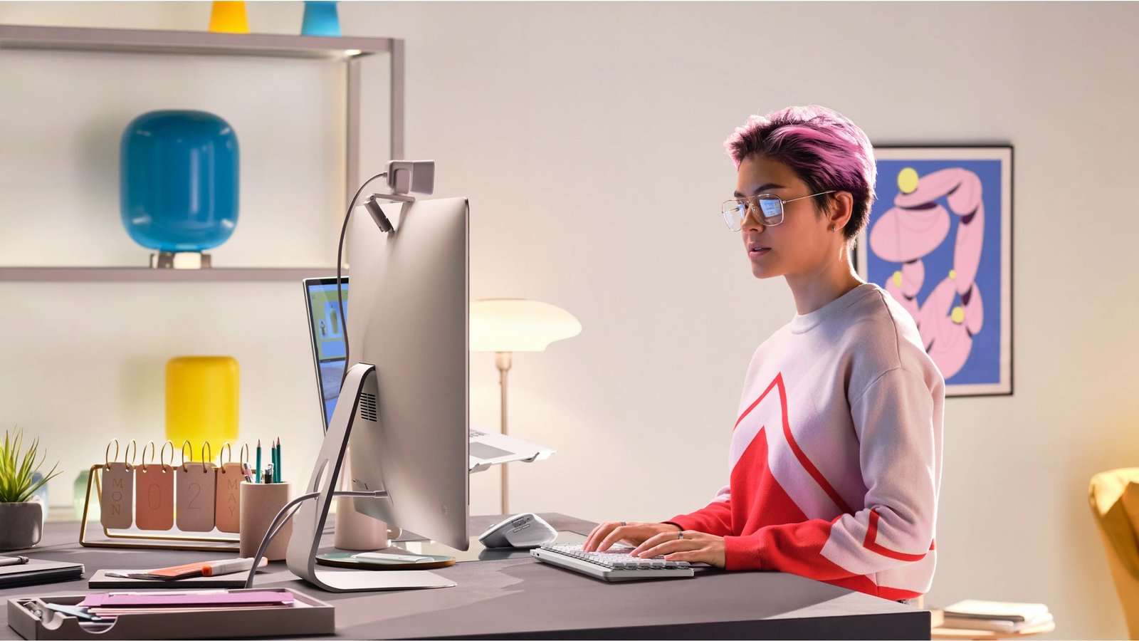 Tastierë mekanike Logitech MX Mechanical Mini për Mac, Wireless, E bardhë