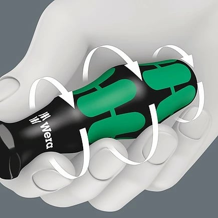 Set kaçavidash Wera 367/7 TORX HF, 7 copë, 680g, e zezë/e gjelbër