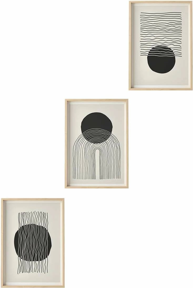 Pikturë dekorative me kornizë MDF (3 copë), Wallity, Huhu213, 20x30cm