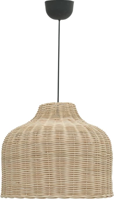 Llambë tavani prej rattan, ngjyrë natyrale, Φ42x89cm, set prej 4 copash