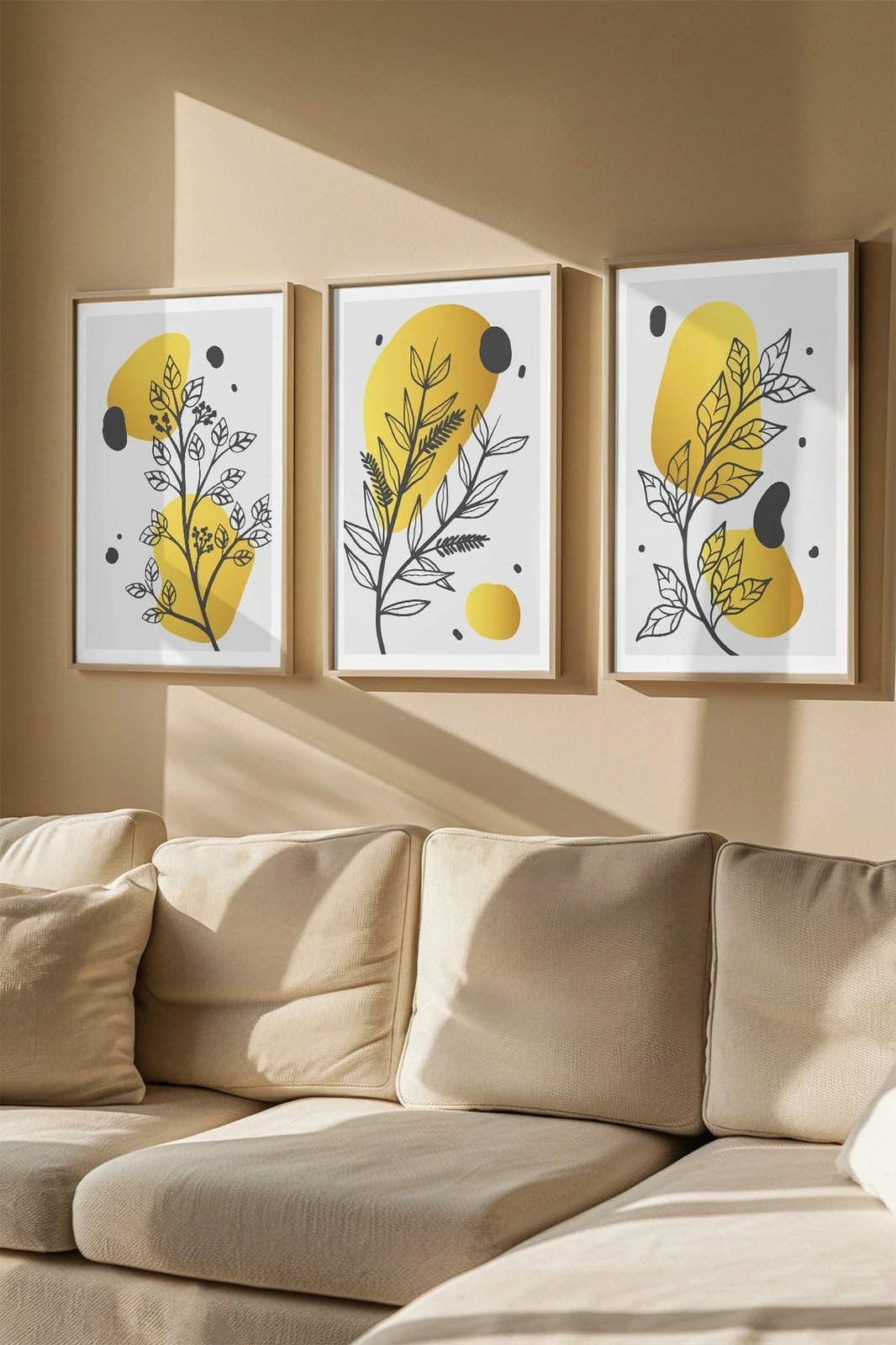 Pikturë dekorative me kornizë (3 copë), Wallity, 3Dartsohoset91