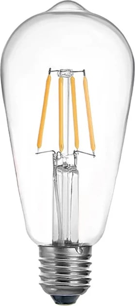 Llambë LED ST64, 4W, 3000K, E27, xham i tejdukshëm