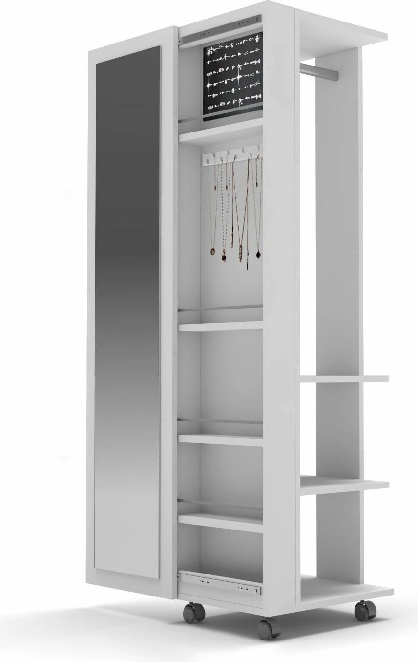 Dollap për stoli, Skye Decor, ngjyrë Atlantic Pine dhe e bardhë, Mirvela