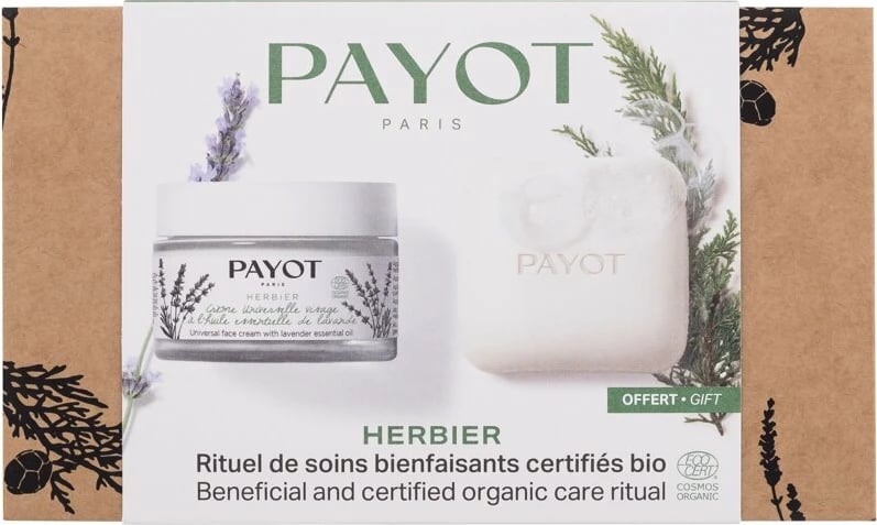 Set për kujdes të lëkurës PAYOT Herbier Universal Face Cream 50ml + Herbier Cleansing Face And Body Bar 85g për femra