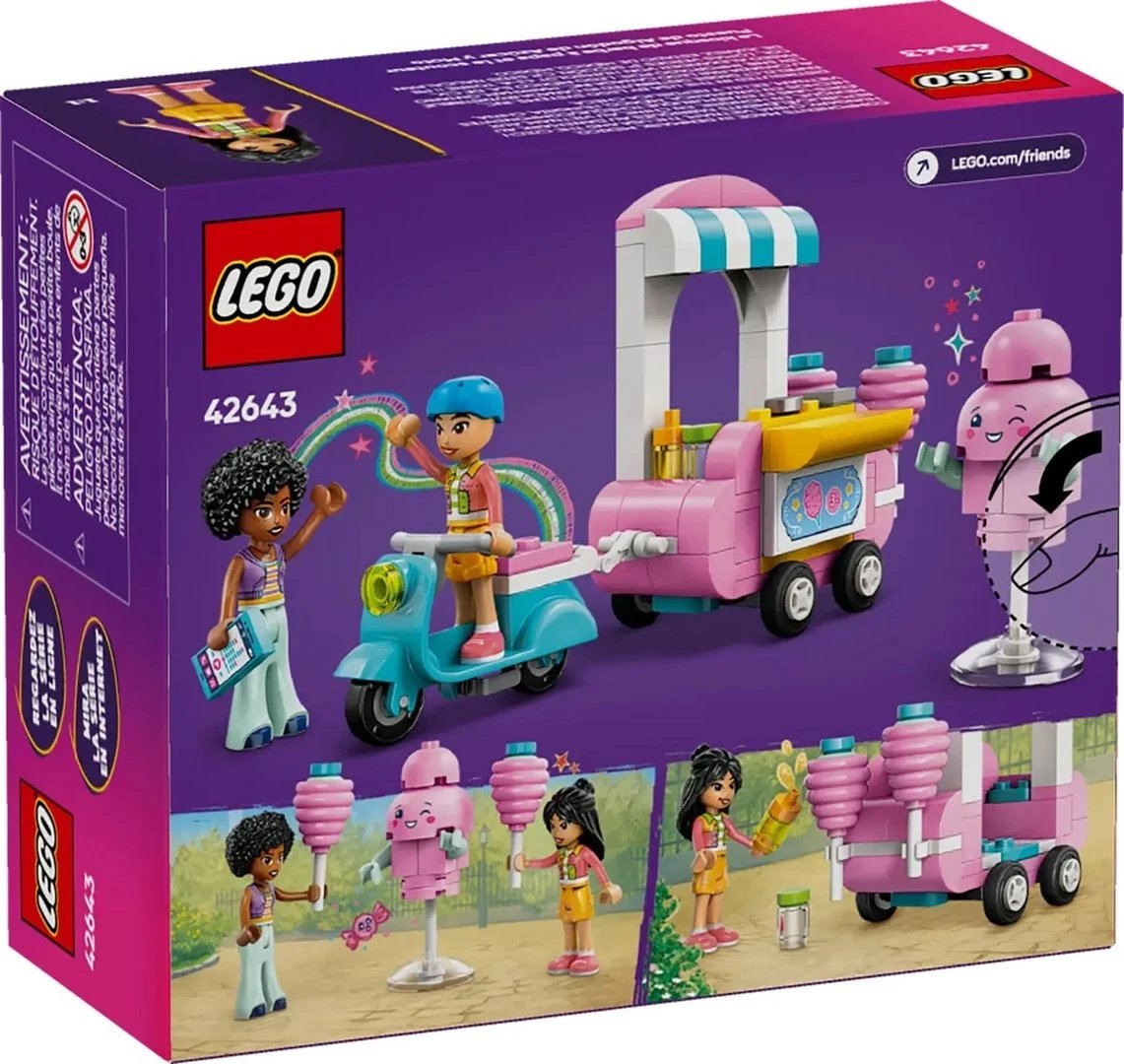Lodra LEGO Friends 42643, Stenda e Sheqerit të Mbështjellë dhe Skuter, Rozë Lodra LEGO Friends 42643, Stenda e Sheqerit të Mbështjellë dhe Skuter, Rozë