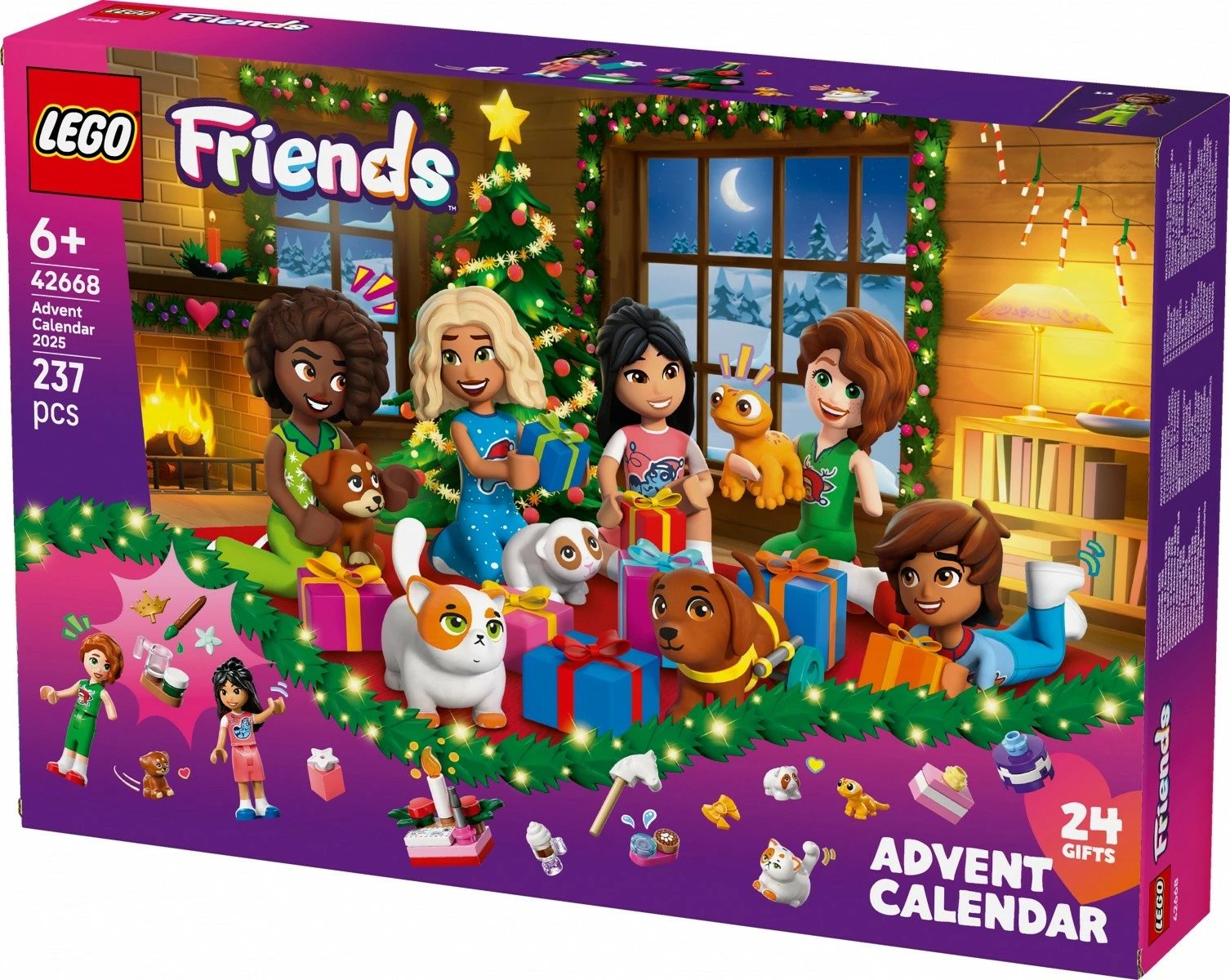 Set LEGO Friends Advent Calendar 42668, 237 pjesë, për fëmijë, shumëngjyrësh