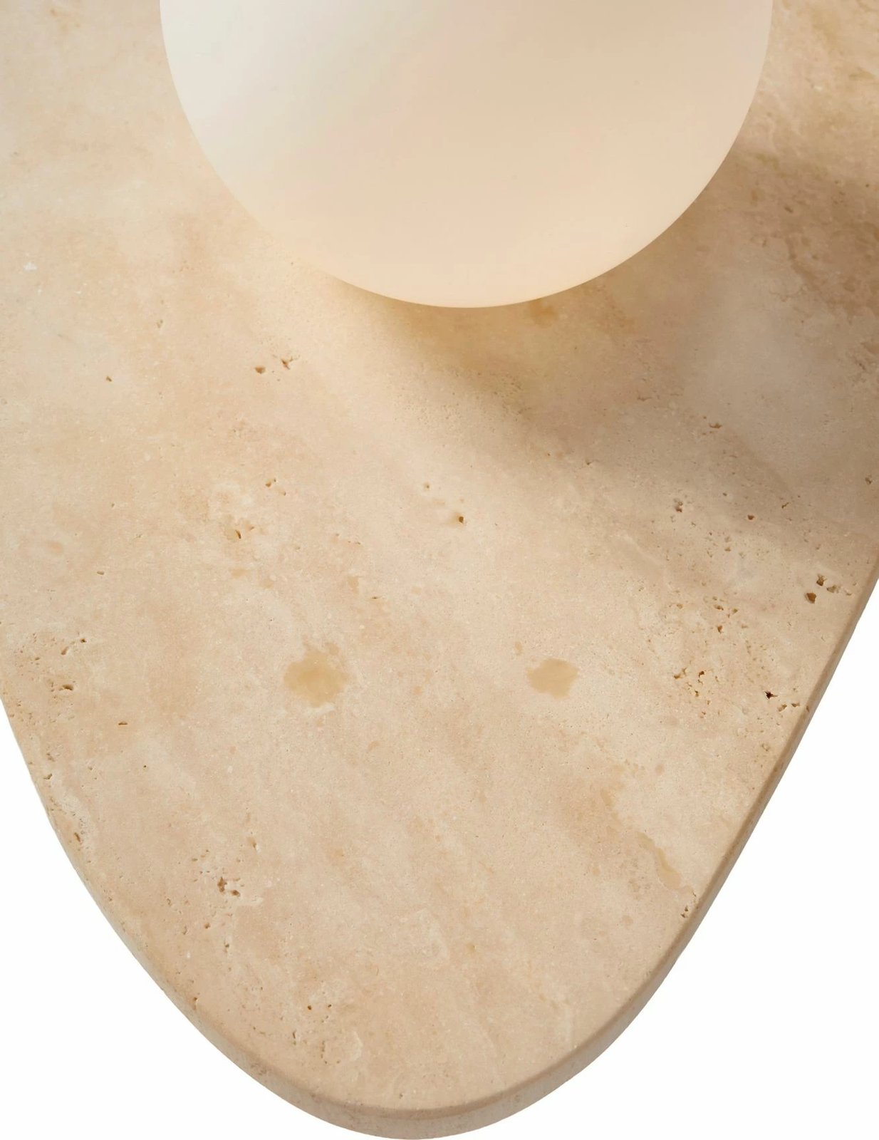 Llambë muri Opviq, Busy, travertinë, kapak qelqi, bezhë dhe e bardhë