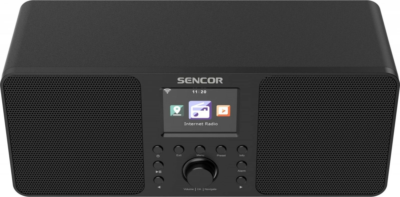 Radio internet Sencor SIR 6100WDB, 2x10W, WiFi, Bluetooth, USB, Ekran LCD, e zezë