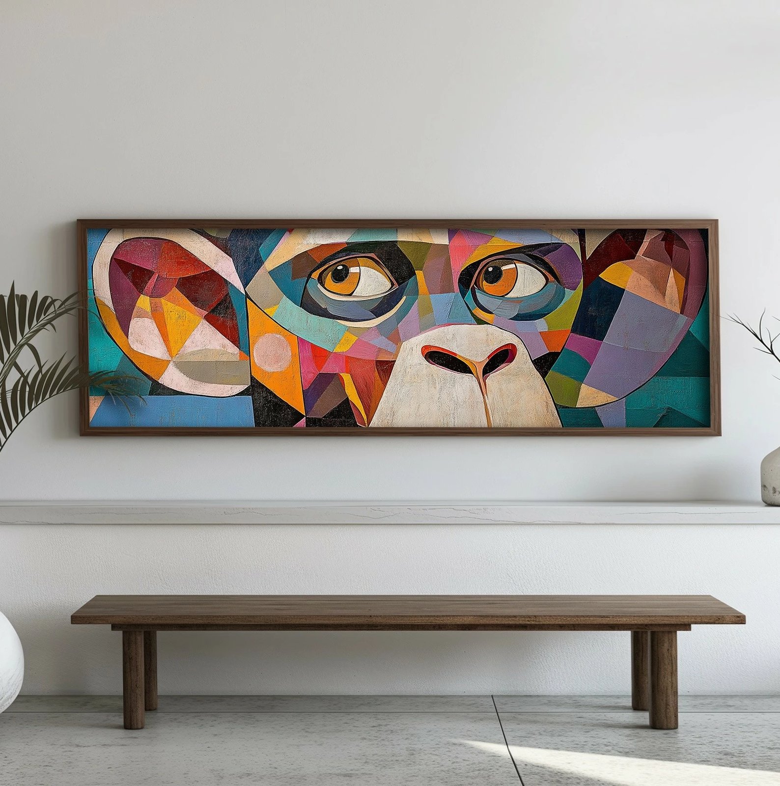 Pikturë dekorative me kornizë MDF, shumëngjyrëshe, Wallity EMR067