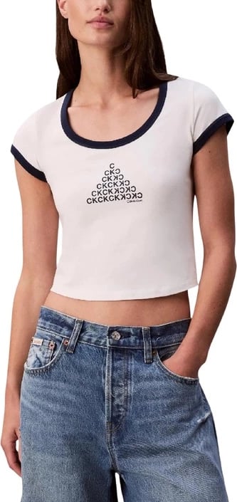 Maicë Calvin Klein Jeans femra e bardhë