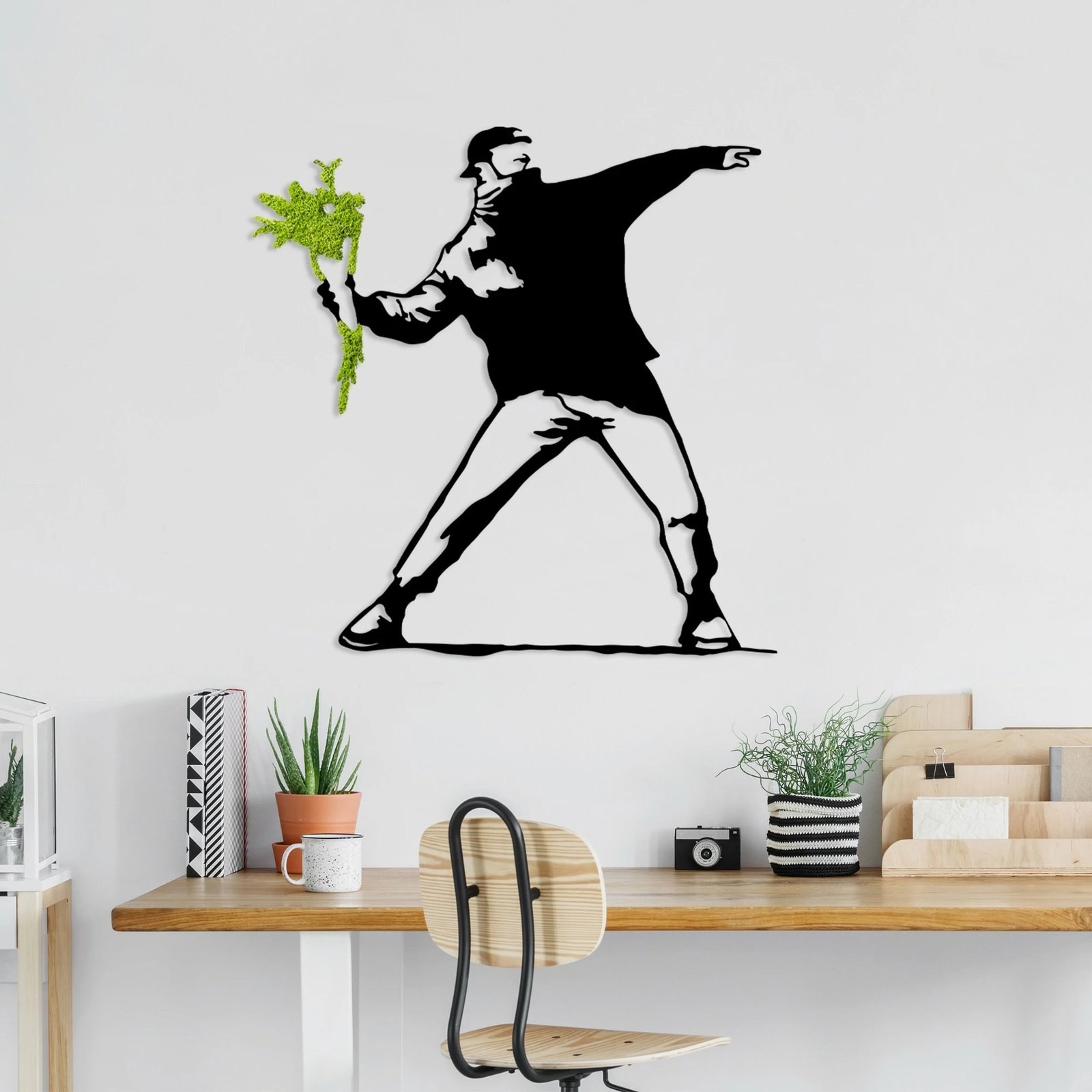 Aksesor dekorativ muri Wallity, myshk - Flower Gang, 70x69cm