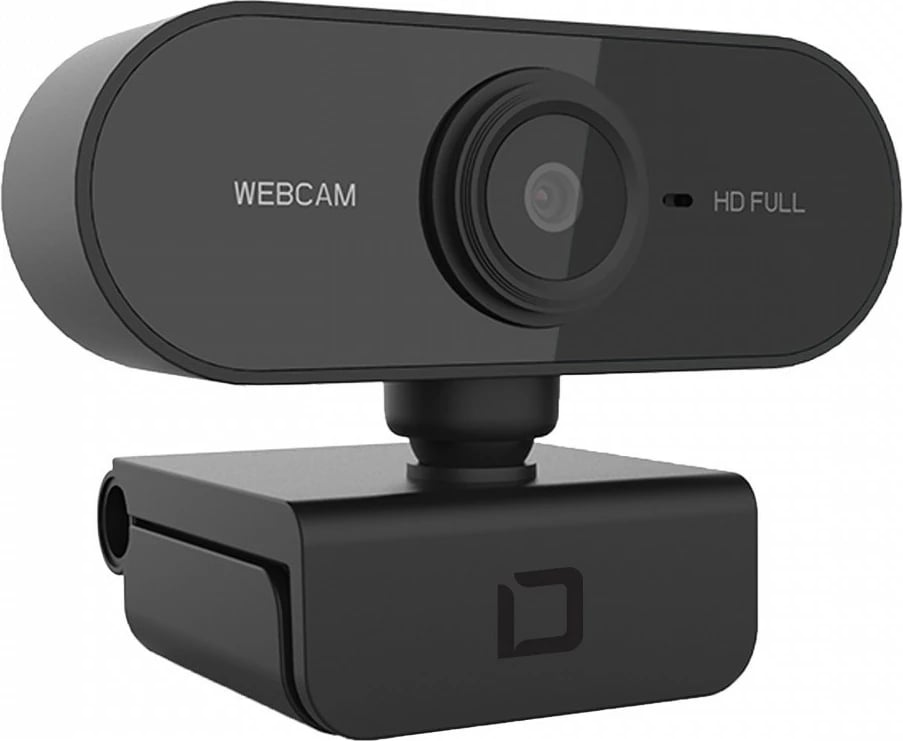 Webcam DICOTA D31841 Full HD 1080p, mikrofon i integruar, USB 2.0, kënd i gjerë 110°, e zezë