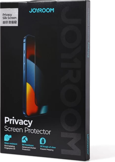 Xham mbrojtës Joyroom Knight 2.5D Privacy TG për iPhone 14 Plus, me filtër privatësie, Transparent (JR-P03)